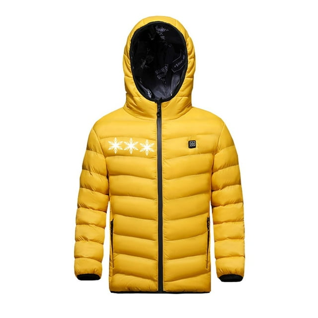 OGLCCG Heated Jacket for Kids Boy Girls USB Charge Lightweight Hooded Puffer Coat Winter Warm Windproof Heating Jackets without Power Pack