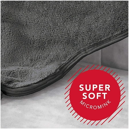Sunbeam Heated Back Wrap Heating Pad for Back Pain Relief, Gray, 23" x 15"
