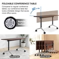 thumbnail image 2 of Folding Conference Room Tables, Mobile Training Table Modern Modular Flip Top Meeting Tables, Conference Room Table with Wheels for Home Office Classr (1915D 6Pack 47.2inch), 2 of 6