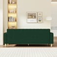 thumbnail image 4 of Modern Velvet Sofa Couch, 86" Large Loveseat Sectional Sofa Couch with Gold Legs for 3-4 Persons Upholstered Deep Seat Love Seat Sofa Chaise for Living Room Office Apartment Retro Green, 4 of 7