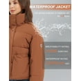 thumbnail image 4 of Women's Cropped Puffer Jacket Long Sleeve Lightweight Quilted Winter Jacket Packable Coats, 4 of 6
