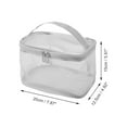 thumbnail image 2 of Unique Bargains 1 Pc Large Capacity Drawstring Makeup Bag for Vacation Business Travel Mesh Fabric grey, 2 of 6