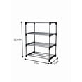 thumbnail image 3 of Mainstays 4-Tier Shoe Rack, Rich Black and Silver, Holds Up to 8 Pairs, Steel and Plastic Construction, 3 of 13