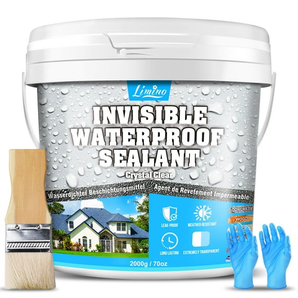Waterproof Sealant - 70oz Water-Based Transparent Waterproof Coating, Invisible Water Proof Agent Indoor & Outdoor, Anti-Leakage Water Sealant for Roo