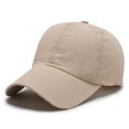 thumbnail image 3 of 1 Uds. Sombrero para el sol de verano al aire libre, gorra de béisbol informal transpirable con protección solar, gorra de béisbol para pesca, gris claro Rojo Verde, 3 of 5