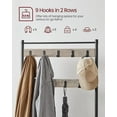 thumbnail image 6 of Coat Rack Hall Tree with Shoe Storage Bench Entryway Bench with Shoe Storage for Entryway Greige and Black, 6 of 8