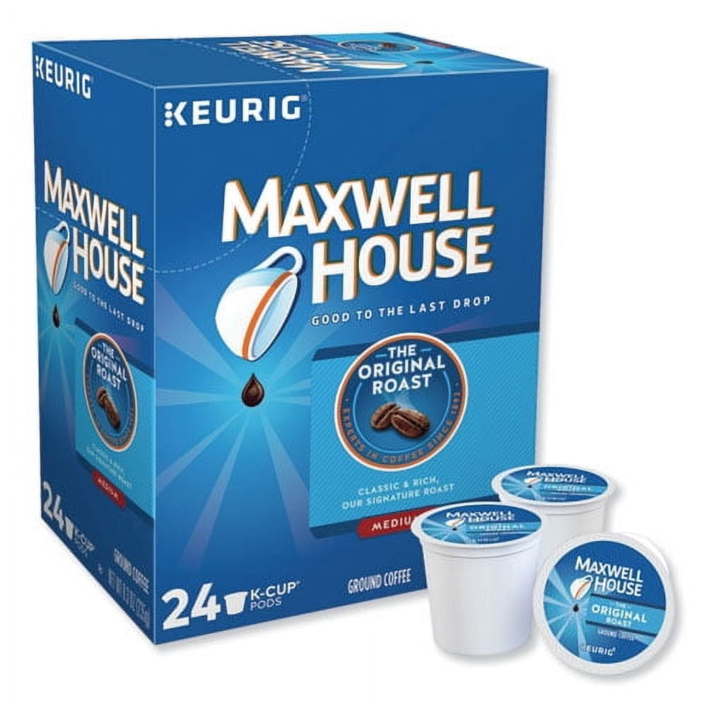 Maxwell House Original Roast K-Cup Coffee Pods, 24 Count for Keurig Brewers
