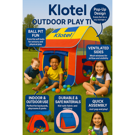 Klote Indoor and Outdoor Play Tent Where Adventure Meets Color