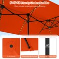 thumbnail image 4 of Gymax 15.5 FT Double-sided Patio Umbrella w/ Solar Lights Outdoor Twin Size Umbrella Orange, 4 of 10