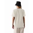 thumbnail image 3 of T-shirts à Manches Courtes Surdimensionnés pour Femmes, Col Rond, Coupe Ample, T-Shirt d'Entraînement, Hauts Décontractés d'Été, Coton, Gris Pâle, TG, 3 of 8