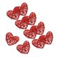 thumbnail image 5 of 10 adornos colgantes de ratán sintético con forma de corazón para árbol de Navidad. Rojo, 5 of 9