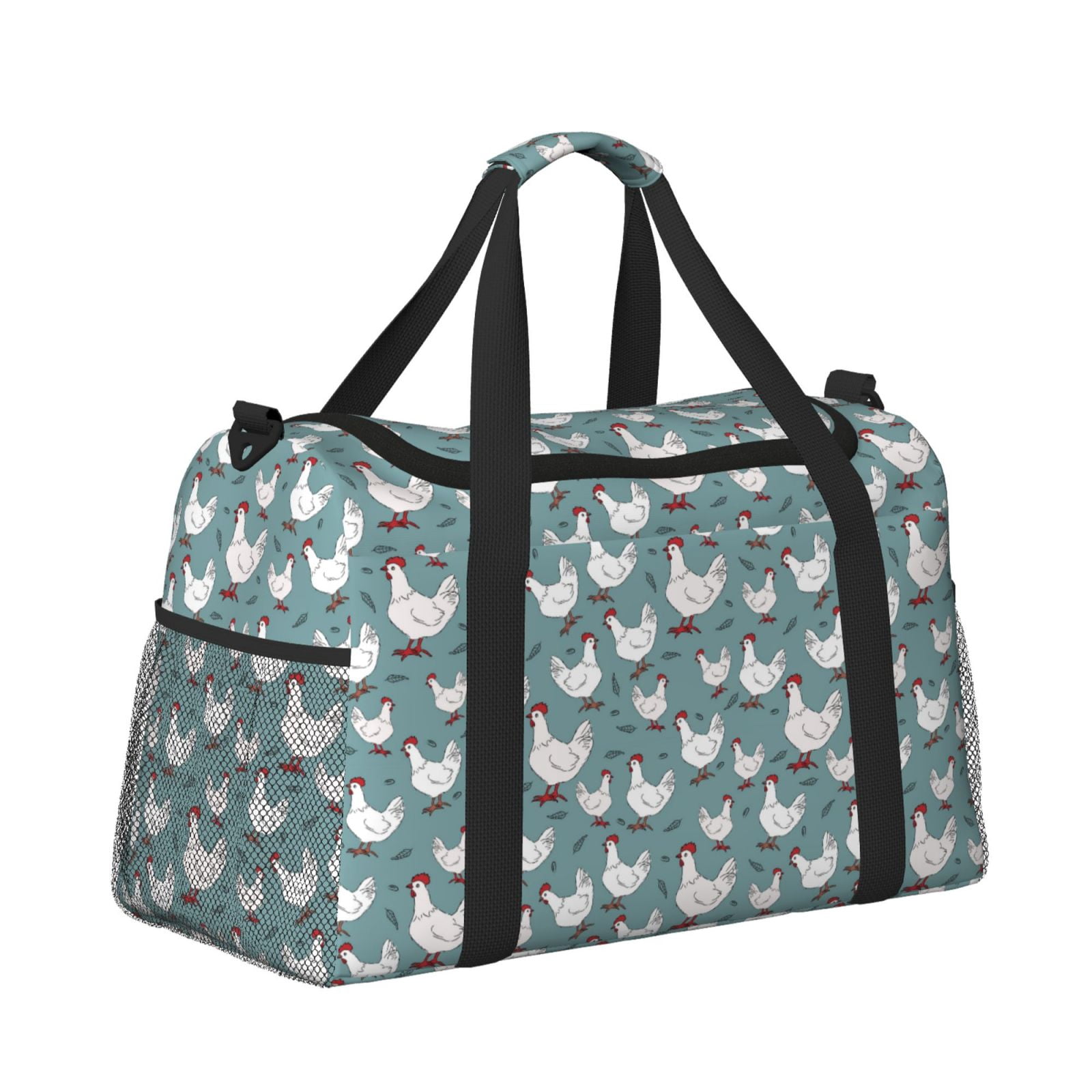 Fuzoiu Farm Birds Print Travel Duffle Bag,Carry On Tote Bags,Duffel Bag,Sport Gym Bag, Hospital Bag for Labor and Delivery, Overnight Bag,Luggage Bag