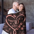 thumbnail image 6 of 30th Birthday Present Blankets for Women,Happy 30th Birthday Unique Present Throw Blanket for Women Him or Her Women,30thBirthday Decorations Present Ideas Best Birthday Blanket Rose Gold, 6 of 6