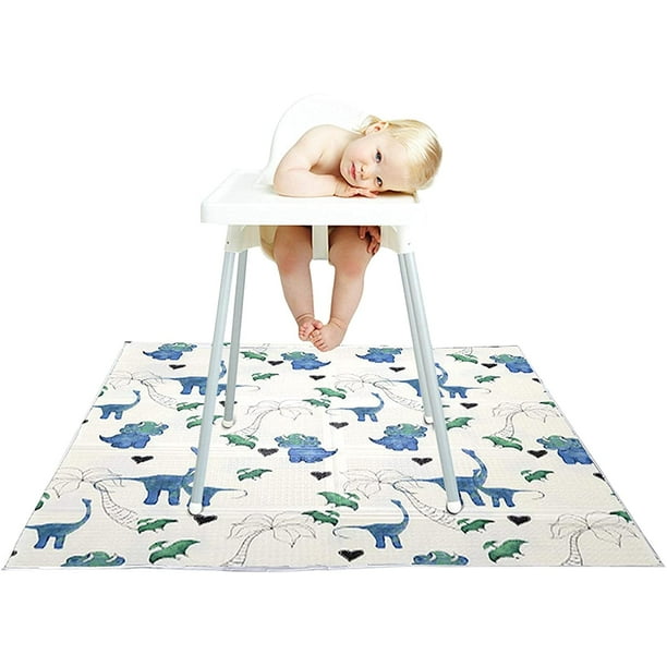 Bébé Chaise Haute Tapis,130 x 130cm Bébé Splash Tapis, Imperméable et  Antidérapant tapis de protection