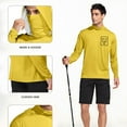 thumbnail image 5 of FAVIPT Sun Protection Fishing Shirts for Men Long Sleeve Printing Tops Lightweight Rash Guard Hooded Shirts with Mask Hiking Outwear 2025 Yellow,L, 5 of 7