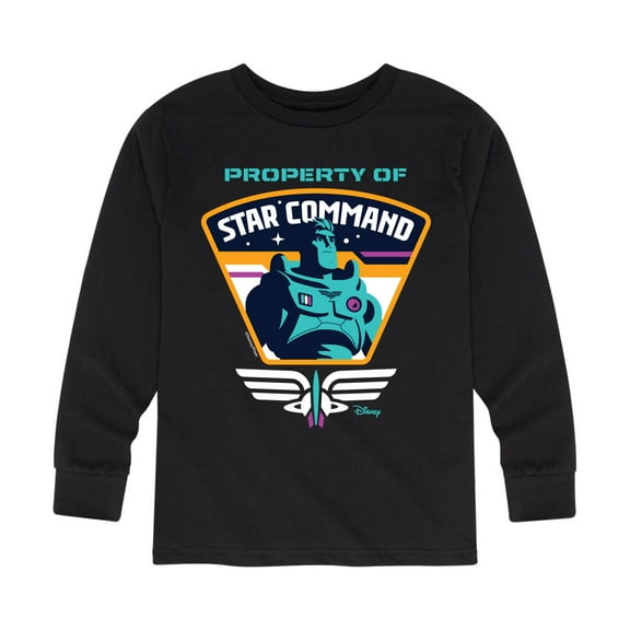 Lightyear - Property Of Star Command Badge - Toddler And Youth Long Sleeve Graphic T-Shirt