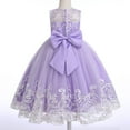 thumbnail image 5 of IDOPIP Flower Girl Lace Tulle Dress for Kids Wedding Bridesmaid Birthday Party Formal Princess Gown, 5 of 7