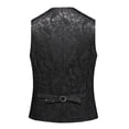 thumbnail image 2 of CloudStyle Men's Solid Color Printed Vest Set, 2 of 5