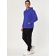 thumbnail image 4 of Sudadera con capucha con forro de felpa para hombre Sudaderas con capucha de manga larga sólida con bolsillo Azul S, 4 of 6