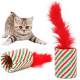 thumbnail image 1 of Christmas Cat Toy Funny Bell Artificial Feather Cat Teaser Cat Chasing Toy, 1 of 6