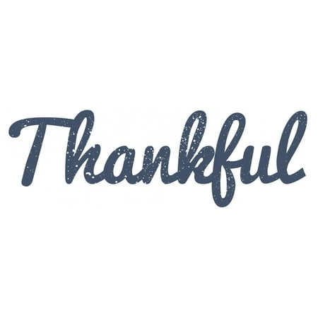 Monogram Wall - Thankful Distressed & Painted Cutout Vintage Ready To Hang Wall Monogram Home Decor (Plastic)