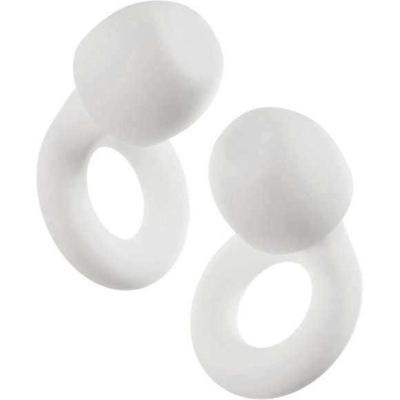 2 Ear Plugs Ultra-Comfy Reusable Noise-Reducing Earplugs for Sleep, Deep Focus, Travel, Noise Sensitivity | 24dB (SNR) Noise Reduction White