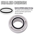 thumbnail image 6 of 1-1/2" PVC Union Coupling Pipe Fitting (Socket x Socket) PVC Adapter Schedule 40, EPDM O-Ring, 1.5'' inch White 2 Pack, 6 of 10