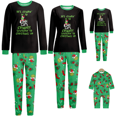 

Family Matching Christmas Pajamas Set Christmas Printed Sizes for Adult-Kids-Baby-Pet 2 Pieces Top and Pants Bodysuits Sleepwear Pajamas Set