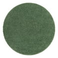 thumbnail image 2 of Unique Loom Everyday Shag Collection Area Rug - Solid (10' 2" Round Green), 2 of 6