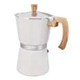 thumbnail image 2 of Moka Pot Aleación de aluminio Calor rápido Agarre cómodo Cafetera octogonal Olla para estufa eléctrica de gas Cocina superior Blanco 150 ml, 2 of 5