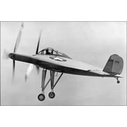 24"x36" Gallery Poster, Vought V-173 Flying Flapjack, maiden flight, 1942