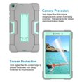 thumbnail image 3 of Dteck Case With Screen Protector For Samsung Galaxy Tab A 8.0 SM-T290 2019 Released (8.0 inches),Shockproof Rubber Armor Hybrid Case Kickstand Hard Protective Cover ,Gray+Mint, 3 of 6