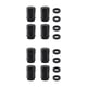 thumbnail image 4 of sweethay Paquete de 4 tapones antipolvo para neumáticos de coche, cubierta protectora extraíble para motocicleta con cojín negro Negro 2piezas sweethay CBP449087, 4 of 5