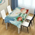 thumbnail image 7 of Coolnut Santa Claus Tablecloth, Waterproof Washable Polyester Square Table Cover, Durable Tablecloth for Kitchen Dining Table Party Decor, 60"X 60", 7 of 7