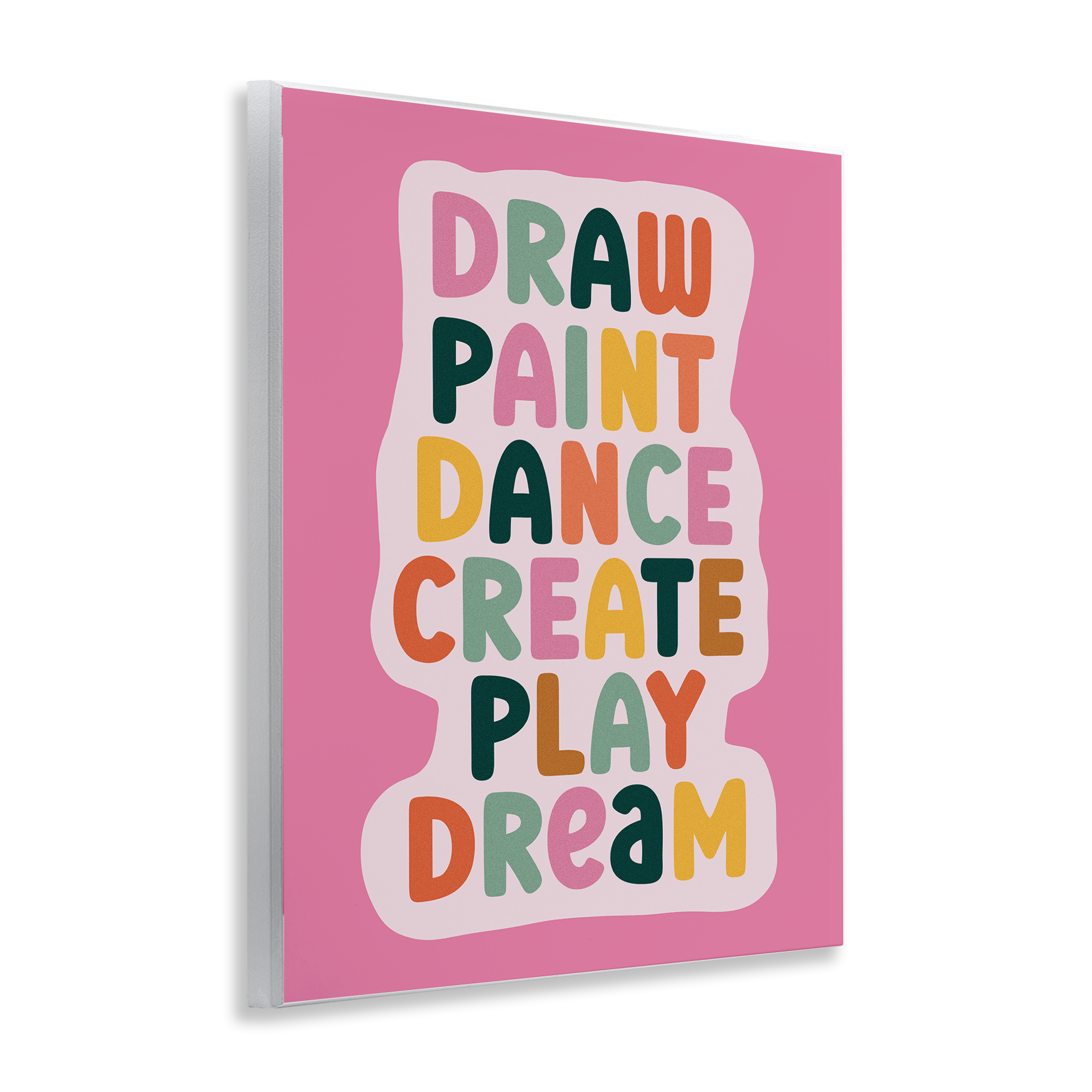 Draw Paint Dance Create Wall Plaque Art, design by Julia Frost