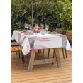 thumbnail image 2 of Outdoor Tablecloth with Umbrella Hole and Zipper, Pink Grey Rectangle Table Cloth 54x80 Inch Waterproof Tablecloth, Geometric Circle Modern Abstract Simple Art Picnic Table Cover for Patio Camping, 2 of 7