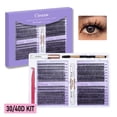thumbnail image 1 of Trousse d'Extension de Cils DIY : Grappes de Cils de Style Mixte avec Liaison et Scellement..., 1 of 26