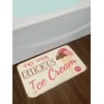 thumbnail image 2 of Ice Cream Bath Mat, Try Our Delicious Ice Cream Logo Pop Art Style Advertisement Graphic Print, Non-Slip Plush Mat Bathroom Kitchen Laundry Room Decor, 29.5 X 17.5 Inches, Pink Cream Umber, Ambesonne, 2 of 2