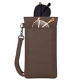 thumbnail image 1 of Funda para gafas FINTIE Double con correa de transporte, color marrón, 1 of 8