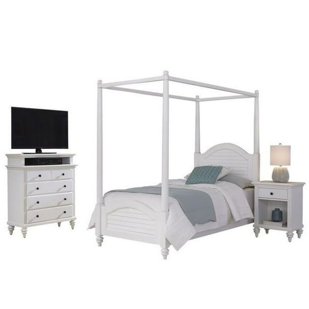 Home Styles Bermuda Twin Canopy Bed 3, Twin Canopy Bed Set