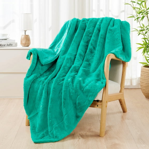 Home Soft Things Solid Faux Fur Throw - Arcadia - 50" x 60"