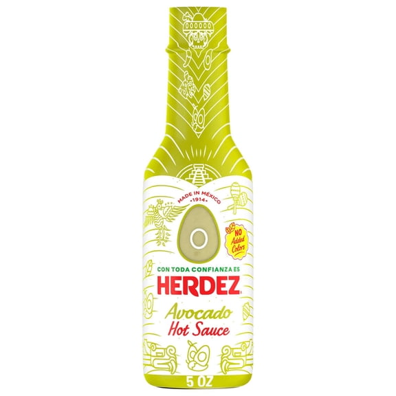 Herdez Avocado Hot Sauce, Shelf Stable, 5oz, Glass Bottle