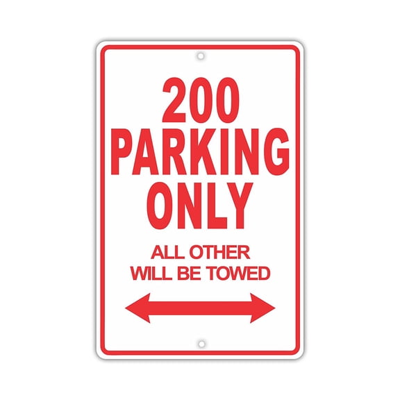 CHRYSLER 200 Parking Only All Others Will Be Towed Ridiculous Funny Novelty Garage Aluminum Sign 8"x12" Plate
