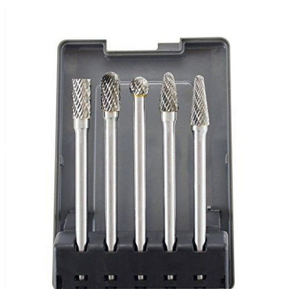 Astro Pneumatic Tool 2185 Long Double Cut Carbide Burr Set, 5-Piece