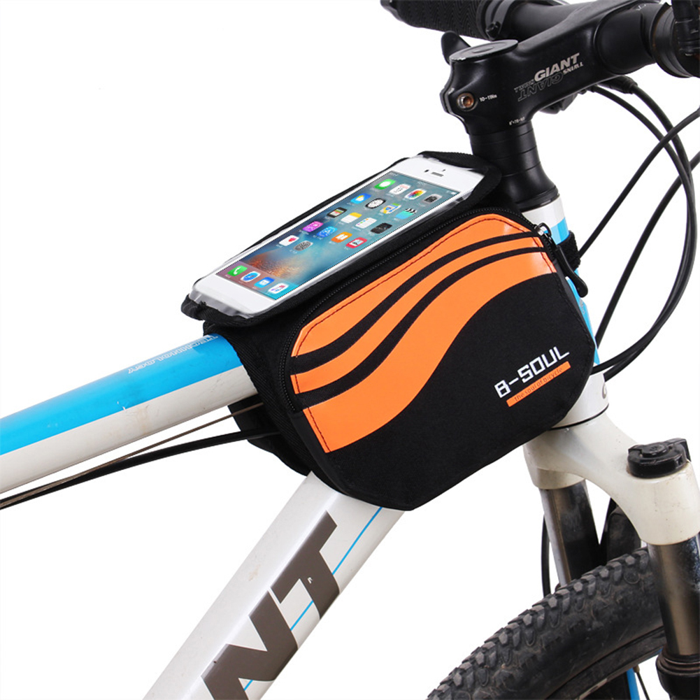 SPRING PARK Bicycle Bike Front Top Tube Frame Storage Pouch Double Bag Pouch for 5.7 Inch phone - image 3 of 7