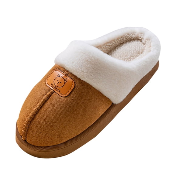 Miqool Sherpa-Lined Moccasin Slippers for Women Thick Sole Cozy Warm Plush House Shoes for Indoor and Outdoor