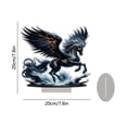 thumbnail image 2 of 2D Horse Acrylic Figurine with Stable Base - Decorative Desktop Ornament for Living Room Bedroom Office Desk Tabletop, Lightweight Durable Horse Statue for Home Decor Holiday Gift, 8*8in, A, 2 of 6