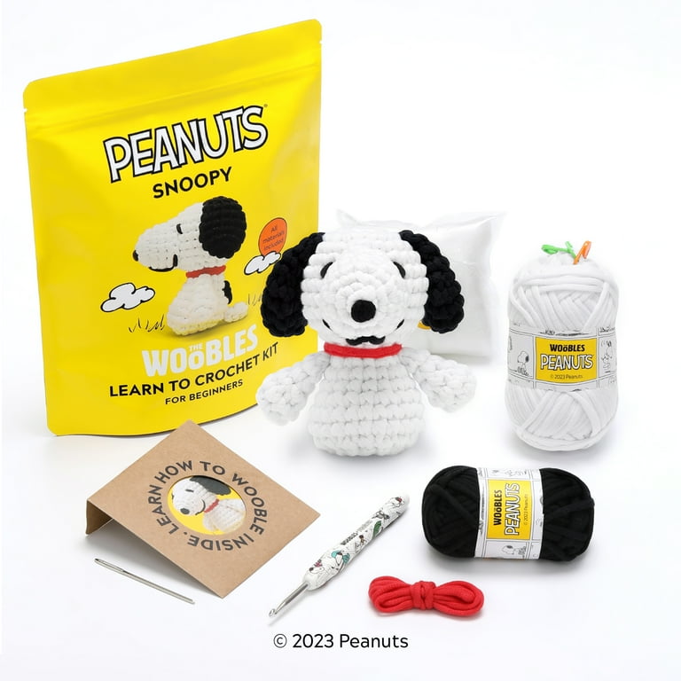 The Woobles Crochet Amigurumi Kit, Snoopy Character, Learn to