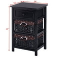 thumbnail image 2 of Costway Night Stand 3 Tiers Bedside End Table Organizer W/ Drawer Baskets, 2 of 10
