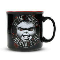 Child's Play "Hi, I'm Chucky" Ceramic Camper Mug | Holds 20 Ounces